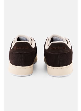 Reebok Kids Boy Club C Grounds Lace Up Tennis Shoes, Dark Brown  - Image 2