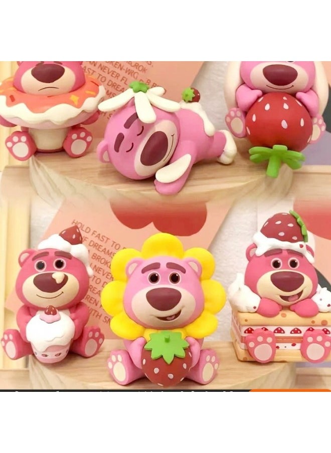 Generic - Strawberry Bear Plaster Doll Coloring Kurome Jiji Cat White Embryo Painted Graffiti Diy Hand-painted Egg Boy Pie-Color:Sister Drawing Series [pack Of Four] With Paint - Image 1