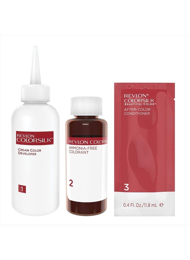 Revlon Colorsilk Beautiful Color Permanent Hair Color with 3D Gel Technology & Keratin, 100% Gray Coverage Hair Dye, 51 Light Brown, Pack of 3 - Image 5