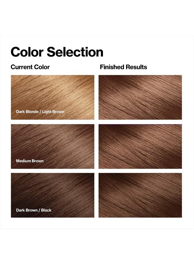 Revlon Colorsilk Beautiful Color Permanent Hair Color with 3D Gel Technology & Keratin, 100% Gray Coverage Hair Dye, 51 Light Brown, Pack of 3 - Image 2