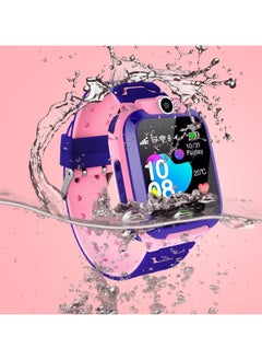 FARROBIZZ Kids waterproof smart watch, SIM card for make and receive calls, with Puzzle games, touch screen, HD camera, Music Player, GPS position, suitable for children aged 3-12, Best gift for Kids (Pink)  - Image 2