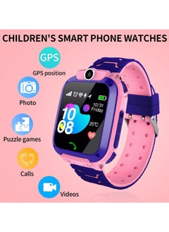FARROBIZZ Kids waterproof smart watch, SIM card for make and receive calls, with Puzzle games, touch screen, HD camera, Music Player, GPS position, suitable for children aged 3-12, Best gift for Kids (Pink)  - Image 3