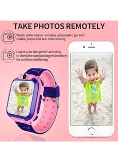 FARROBIZZ Kids waterproof smart watch, SIM card for make and receive calls, with Puzzle games, touch screen, HD camera, Music Player, GPS position, suitable for children aged 3-12, Best gift for Kids (Pink)  - Image 4