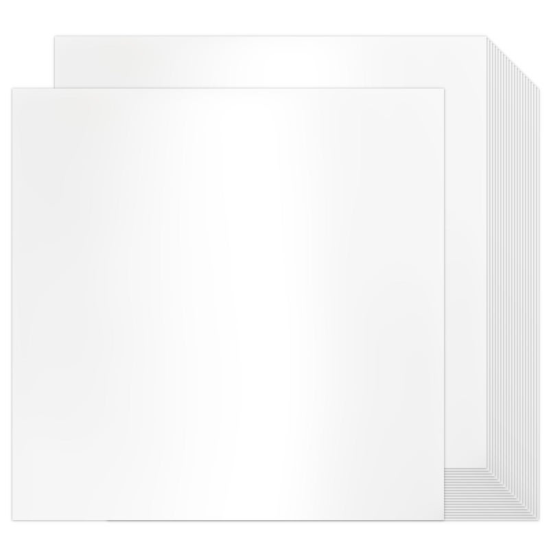 Goefun White Shimmer Cardstock 12x12, Goefun Shimmer Cardstock Printer Paper 80 lb Metallic Paper Pearl Card Stock for Cricut, Invitations and Card Making, 100 Pack - Image 1