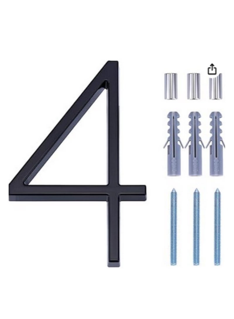 House Numbers for Outside Metal Home Address Number Sign Plaques 3D Floating House Number Door Number with Nail Kit Large Door Number 12.7cm 4 - Image 1