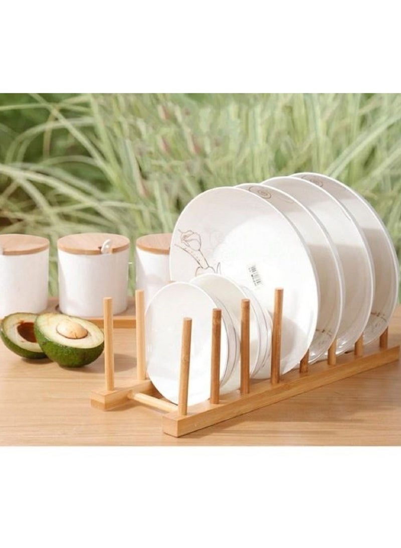 Royal 8 Columns Multi-purpose Wooden Dish Rack Dishes Drying Drainer Storage 31 CM - Image 4