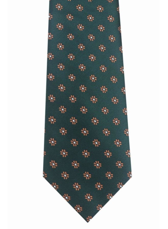 Ctskyte Men's Hunter Green Ties Floral Fashion Spring Tie Dark Green Designer Dress Wedding Party Neckties for Grooms - Image 4
