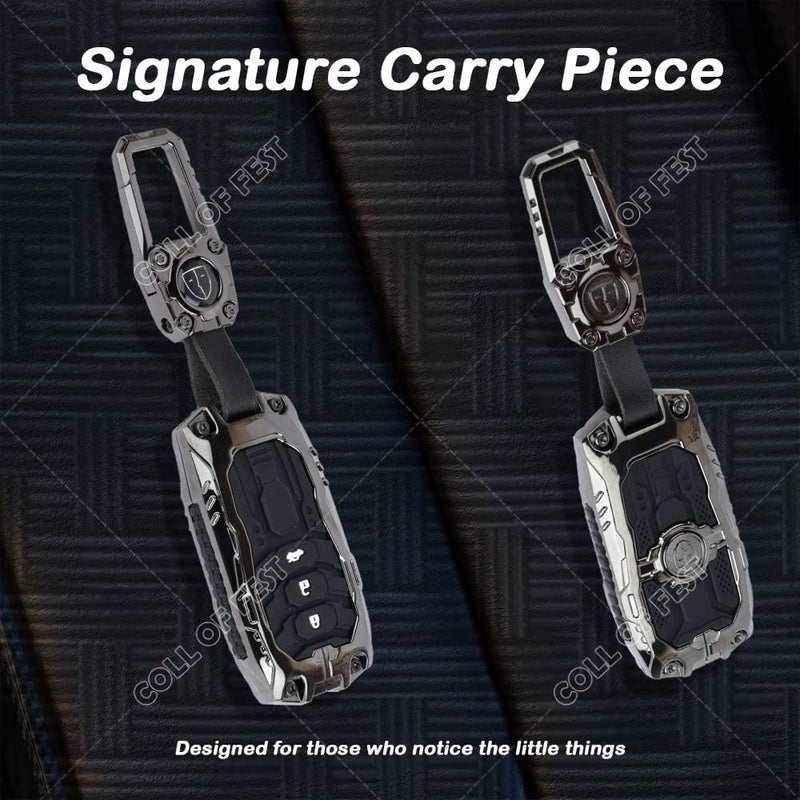 Coll of Fest Luxury Waterproof New Transformer Series Soft Silicon Car Key Shell with Keychain for Honda BRV, WRV, CRV, Jazz, City 2 Button Smart Key Black - Image 4