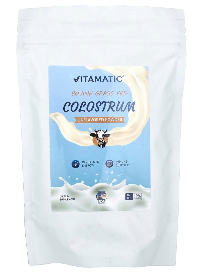 Vitamatic Bovine Grass Fed Colostrum Unflavored 6.34 oz (180 g)