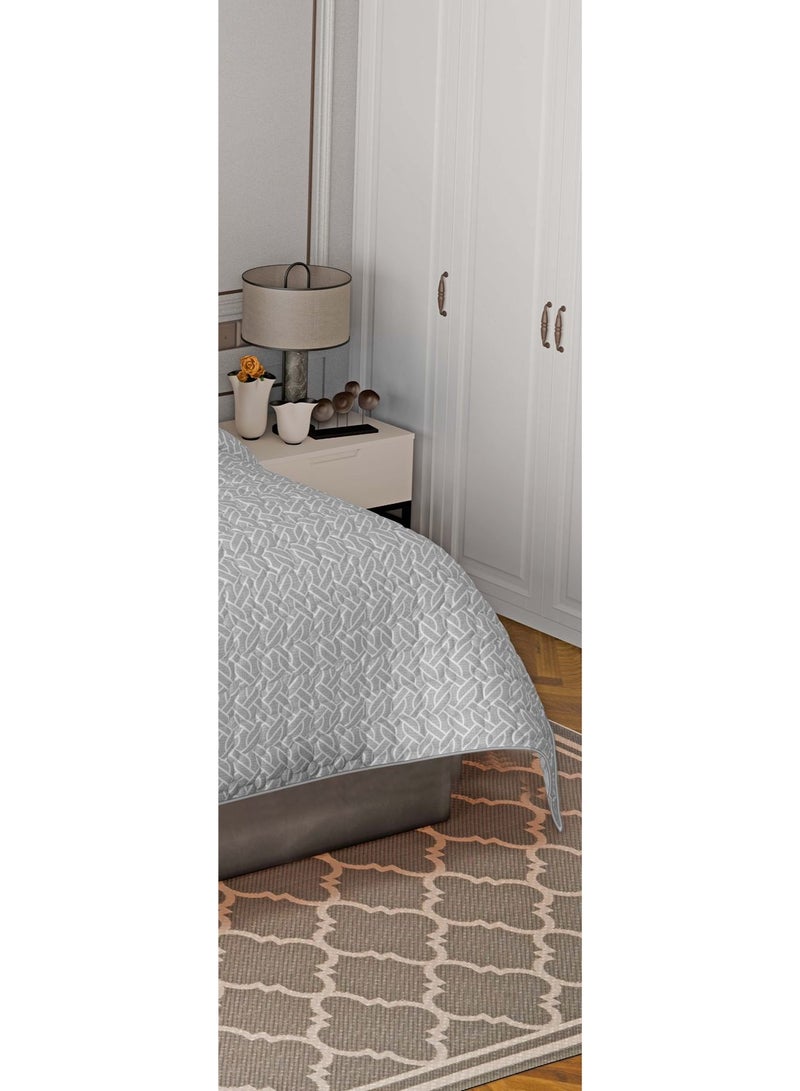 مون مفرش سرير نفرين فندقي مضغوط يتكون من 6 قطع ليمنحك صيف منعش، لحاف مقاس 250x230 سم - Image 4