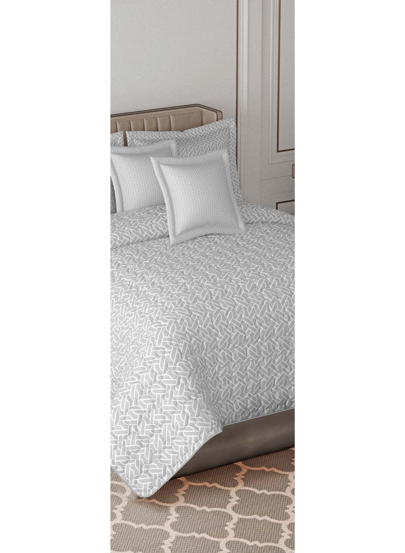 مون مفرش سرير نفرين فندقي مضغوط يتكون من 6 قطع ليمنحك صيف منعش، لحاف مقاس 250x230 سم - Image 3