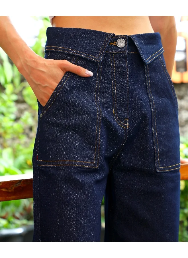 Campus Sutra Collared Denim Jeans