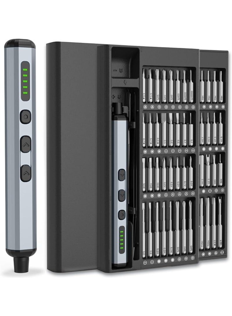 68-in-1 Precision Electric Screwdriver Set – Rechargeable Cordless Electric Screwdriver, 5 Torque Levels, 3 LED Lights, Precision Repair for Phones, Cameras, Laptops, and Computer Accessories - Image 1