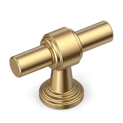 Coinkoly 10 Pack 1"(25mm) Champagne Gold Cabinet Knobs for Cabinets Kitchen Drawers Pulls Champagne Cabinet Hardware Dresser Knobs - Image 1