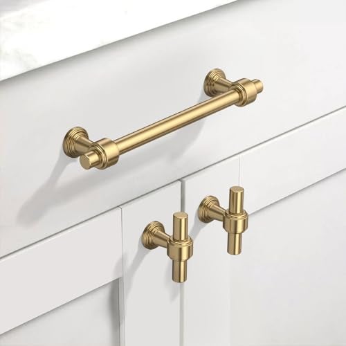 Coinkoly 10 Pack 1"(25mm) Champagne Gold Cabinet Knobs for Cabinets Kitchen Drawers Pulls Champagne Cabinet Hardware Dresser Knobs - Image 2