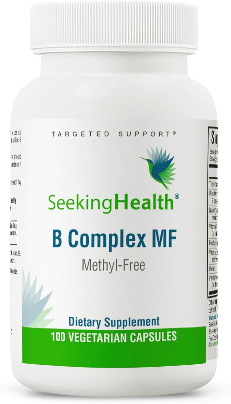 Seeking Health B Complex MF MethylFree Forms of Folate and Vitamin B12 Healthy Energy Immune System Mood and Memory Support Vegan and Vegetarian 100 Capsules - Image 1