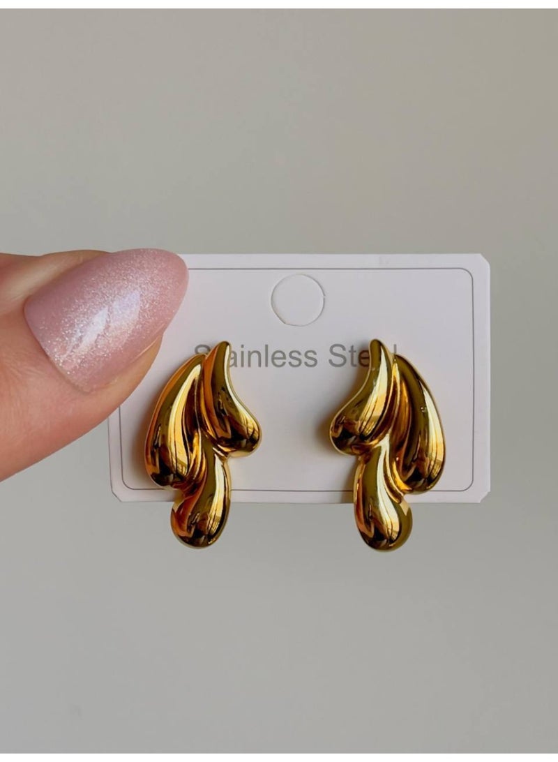 Elegant stainless steel earring
