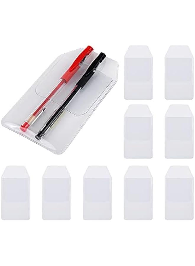 Generic Shirt Pocket Protector 10 Pieces PVC Pocket Protectors for School Hospital Office Supplies (Clear) - Image 1