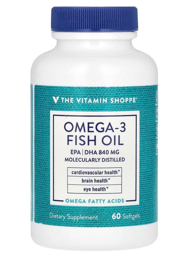 The Vitamin Shoppe - Omega3 Fish Oil 60 Softgels - Image 1