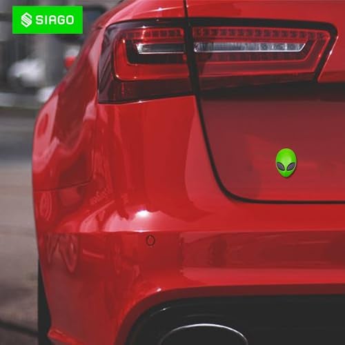 SIAGO SIA317 Premium Alien Metal Car Sticker - Durable & Stylish Auto Emblem for Vehicles - Customizable Designs - Easy Installation - Weather-Resistant & Long-Lasting - Image 4