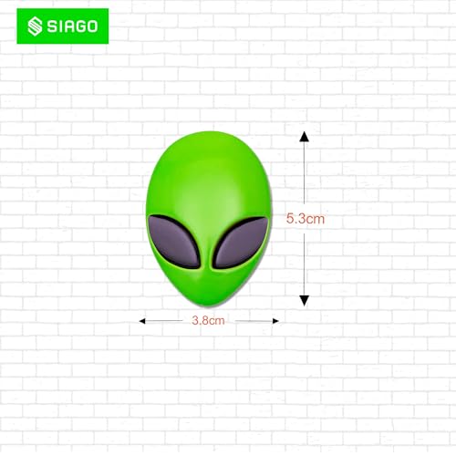 SIAGO SIA317 Premium Alien Metal Car Sticker - Durable & Stylish Auto Emblem for Vehicles - Customizable Designs - Easy Installation - Weather-Resistant & Long-Lasting - Image 3