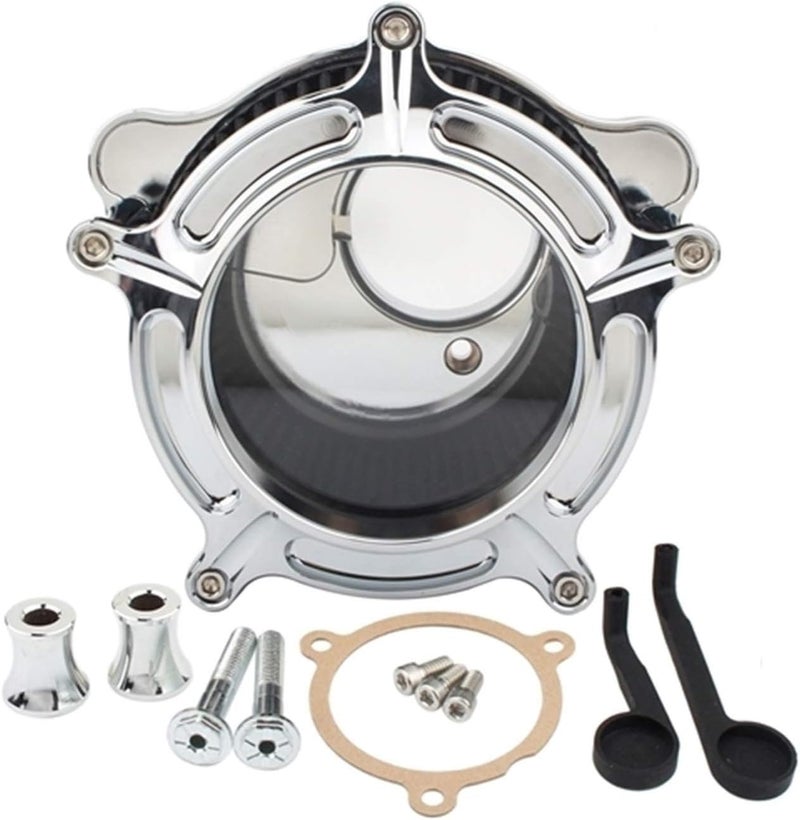 QASULER Black Air Filter Intake Cleaner Kit for Harley - Image 1
