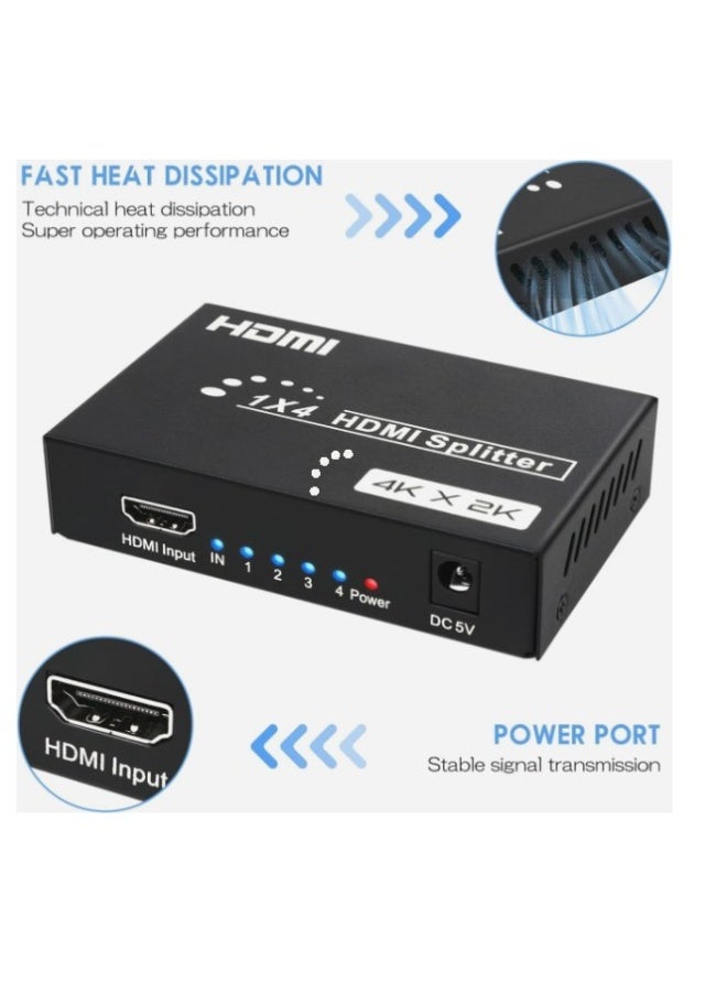 Haing موزع HDMI 4Kx2K 1x4 مدخل 1 مخرج 4 4K مع موزع UHD 1.4V - Image 5