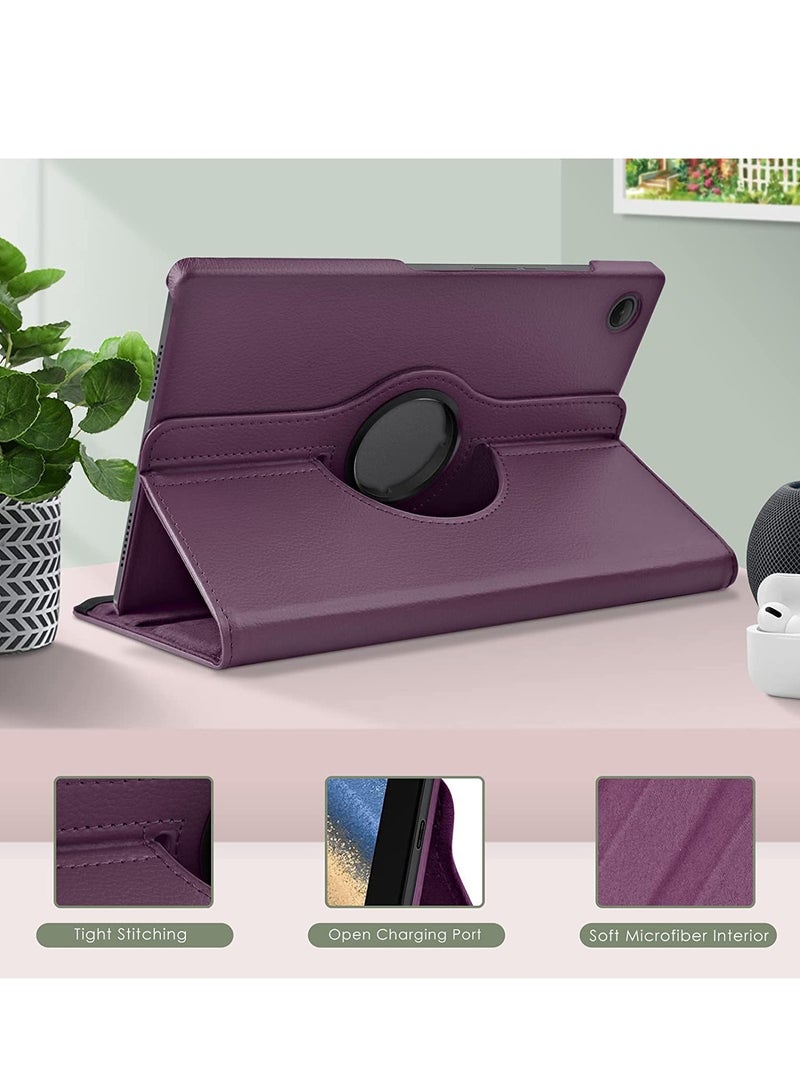 ELTRAZONE Case Compatible with Galaxy Tab A8 10.5" Case (SM-X200/X205/X207), Galaxy Tab A8 Case 10.5 inch,Auto Sleep/Wake 360° Rotating Stand Folio Leather Case for Tab A8 2022 (Purple) - Image 4
