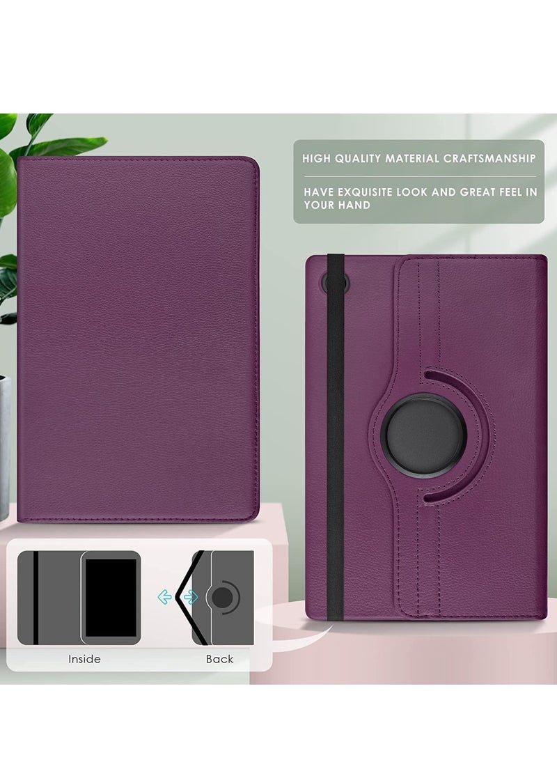 ELTRAZONE Case Compatible with Galaxy Tab A8 10.5" Case (SM-X200/X205/X207), Galaxy Tab A8 Case 10.5 inch,Auto Sleep/Wake 360° Rotating Stand Folio Leather Case for Tab A8 2022 (Purple) - Image 5