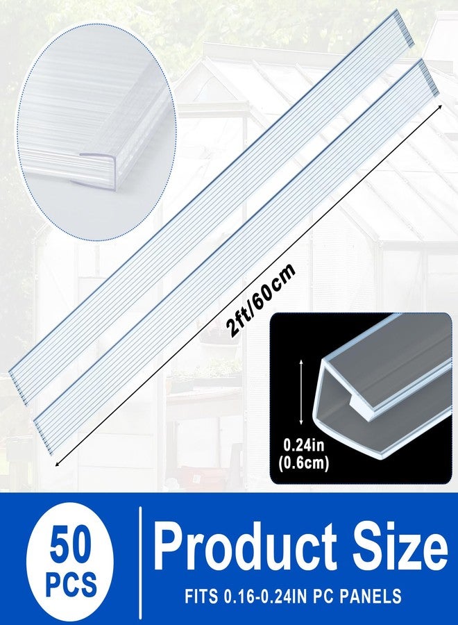 Innconee 30 Pcs Polycarbonate Greenhouse Panels U Connector Profile U Polycarbonate Profile U Channel U End Cap for Twin Wall Greenhouse Panels Prevent Dust, Rain, Fit 6mm or 4mm Panels, 2ft Length - Image 3
