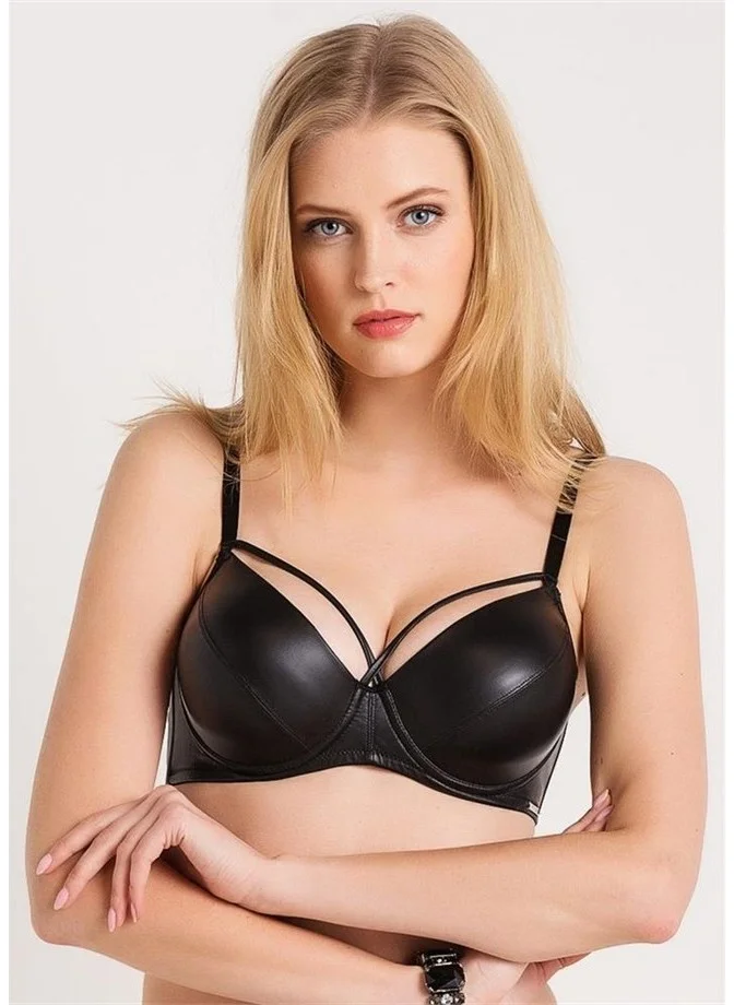 Magic Form 5059 Leather Look Fabric Water Bra - Black