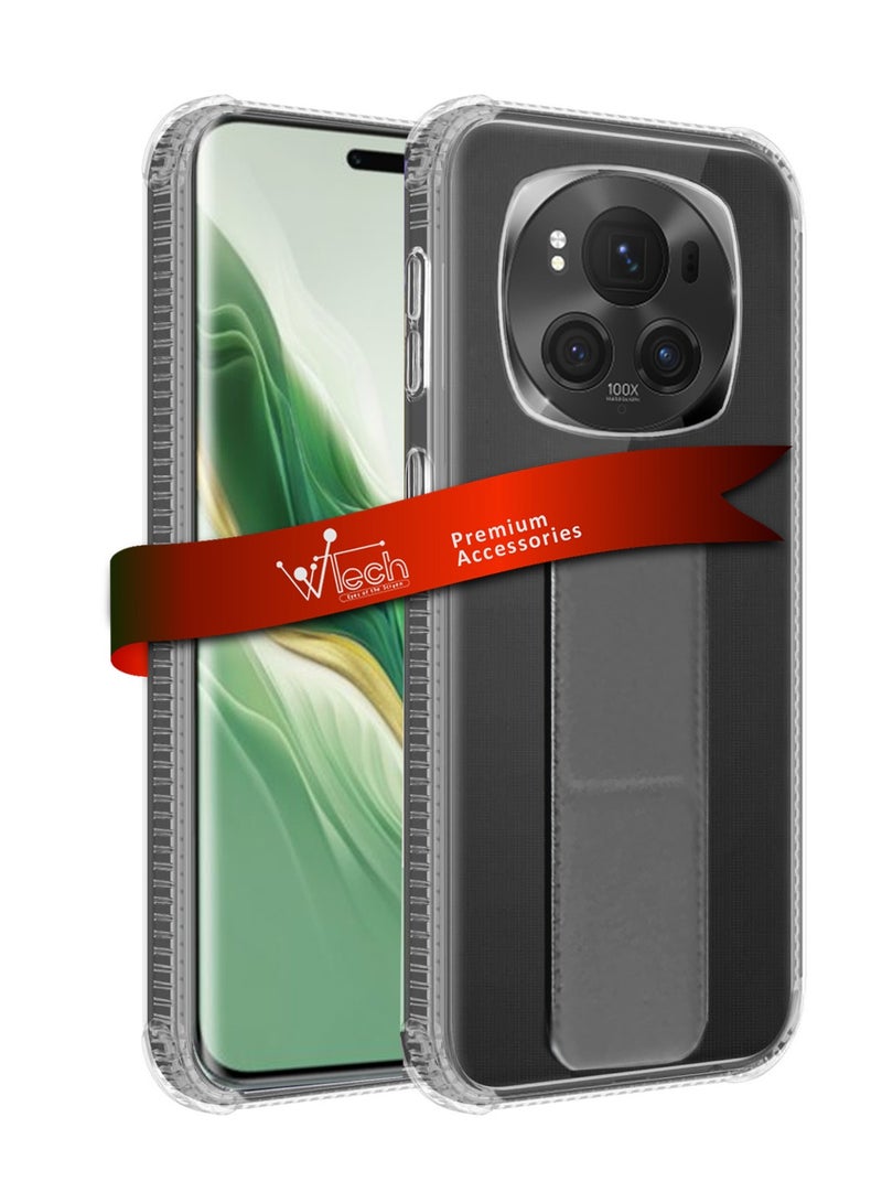 Wtech TPU Hand Grip Air Pillow Case Cover For Honor Magic6 Pro 5G 2024 Clear/Grey  - Image 1