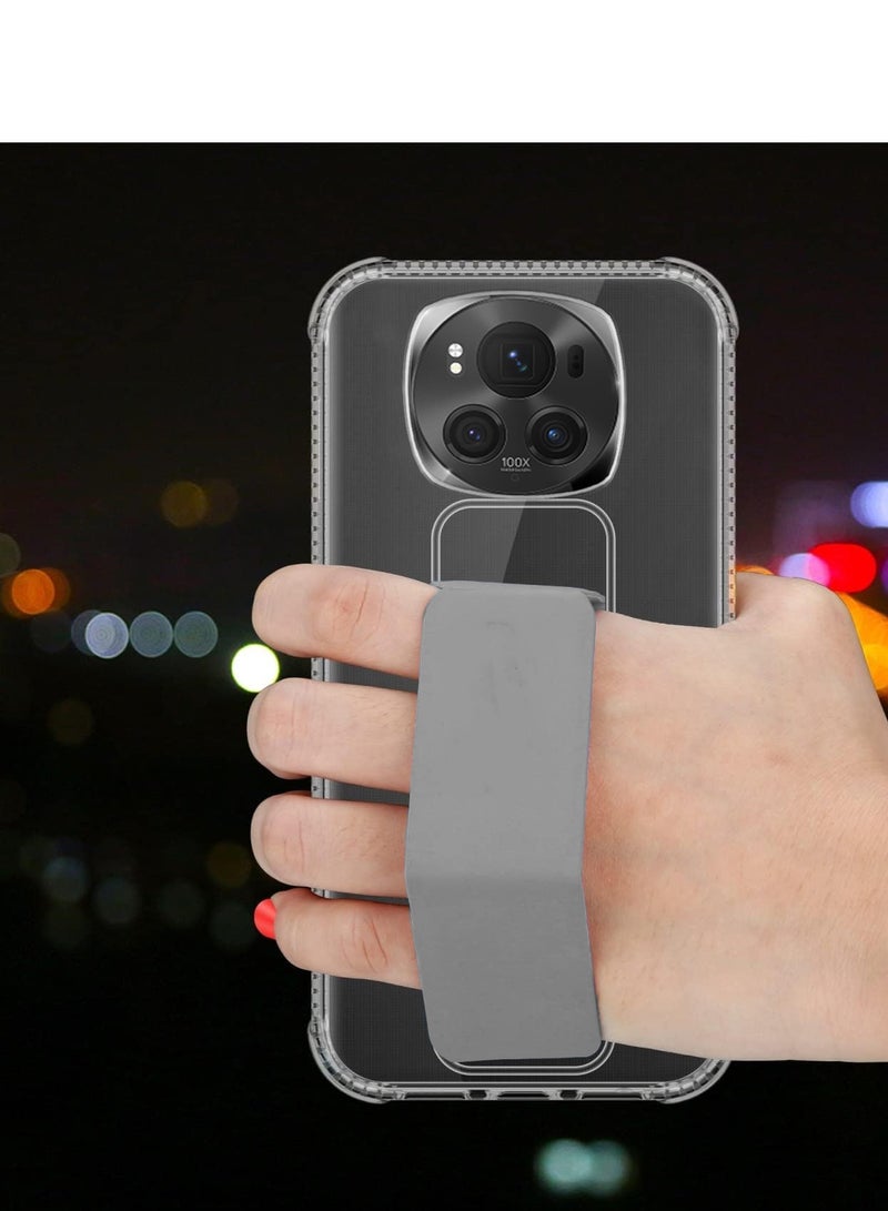 Wtech TPU Hand Grip Air Pillow Case Cover For Honor Magic6 Pro 5G 2024 Clear/Grey  - Image 2