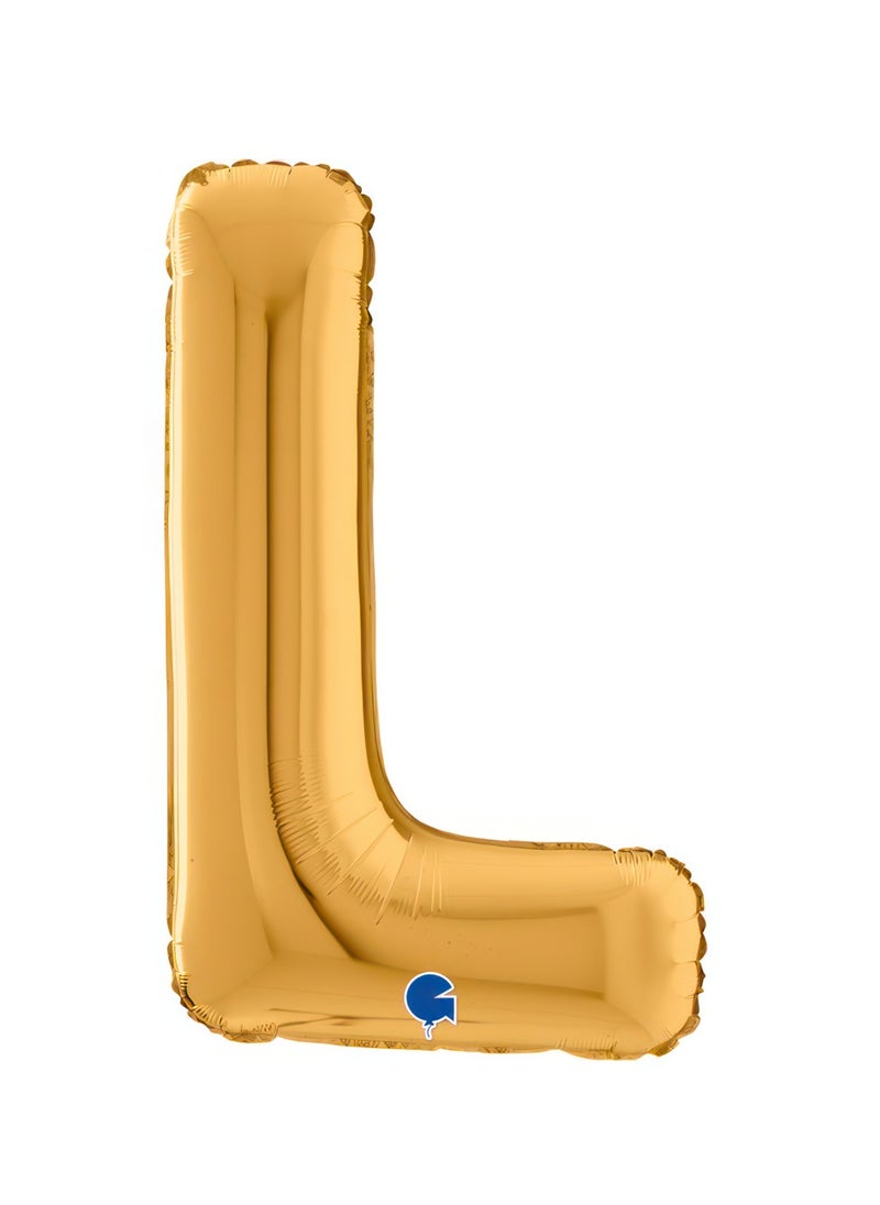 GRABO 26" Foil Balloon Letter L Gold  - Image 1