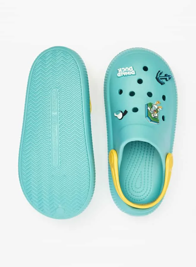 Disney Boys' Donald Duck Applique Slip-On Clogs with Backstrap