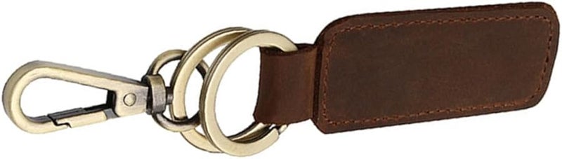 Vintage Style Leather Keychain Charm Pendant For Women Men - Image 1