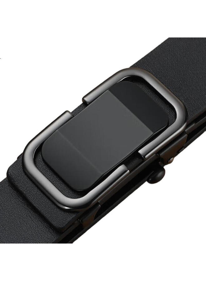 Viney Men'S Leather Belt With No Teeth Automatic Buckle Casual Business Birthday Gift For Boyfriend Husband Father - Image 1