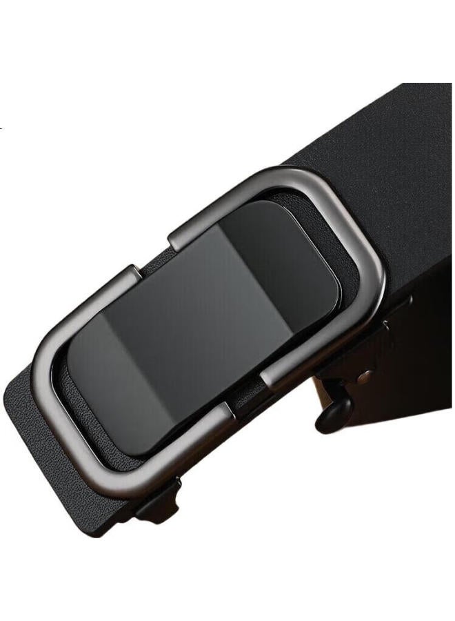 Viney Men'S Leather Belt With No Teeth Automatic Buckle Casual Business Birthday Gift For Boyfriend Husband Father - Image 3