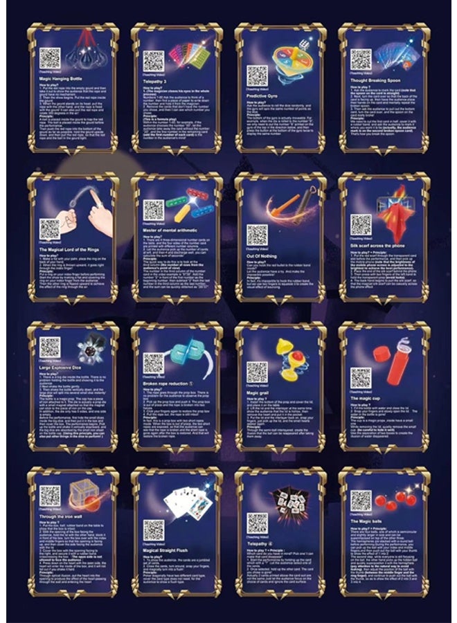 Beauenty Magic Tricks Kit, 32 in 1 Magic Set for Kids Age 6 7 8 9 10 11 12, Magician Costume for Pretend Play & Step-by-Step Video Instruction for Beginners, Christmas Halloween Birthday Gifts for Kids - Image 5