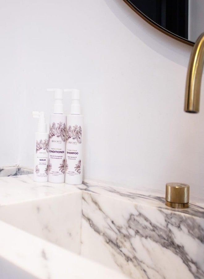 Makari Hair Care Set with Shampoo, Conditioner, Serum & Hair Brush | Nourishes Scalp, Strengthens Strands, Fights Dryness & Adds Shine | For All Types - Image 3