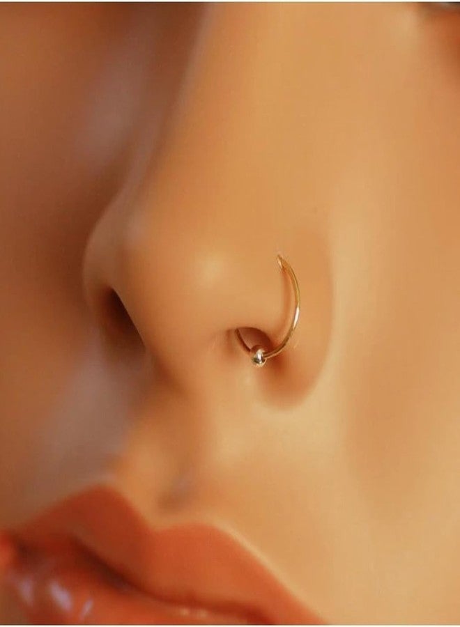 RENU CREATION House Of Common Gold-Plated Plated Alloy, Brass, Metal Nose Ring Gold - Image 1