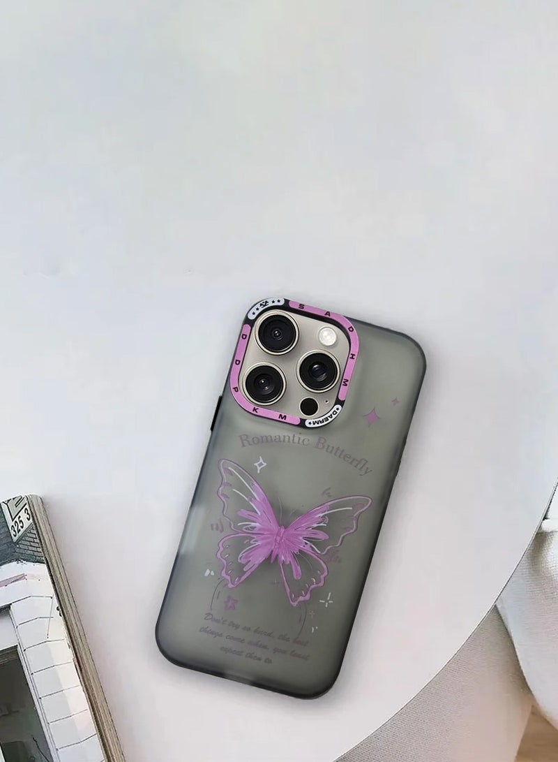 Techie غطاء خلفي رومانسي جمالي على شكل فراشة مع واقي عدسة كاميرا مرتفع لآيفون 16 برو - Image 5