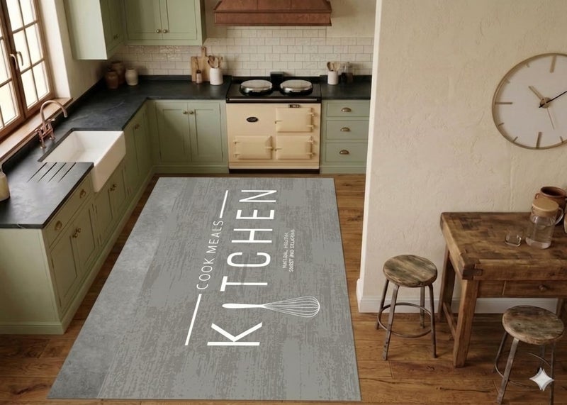 Rectangular Kitchen Rug, Thickness 0.35cm Dahr Dots Non Slip, Perfect for Kitchen Room, Size 140 * 180 cm, Rug (1) (28) - Image 2
