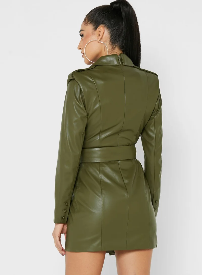 lavish alice Belted Blazer Dress