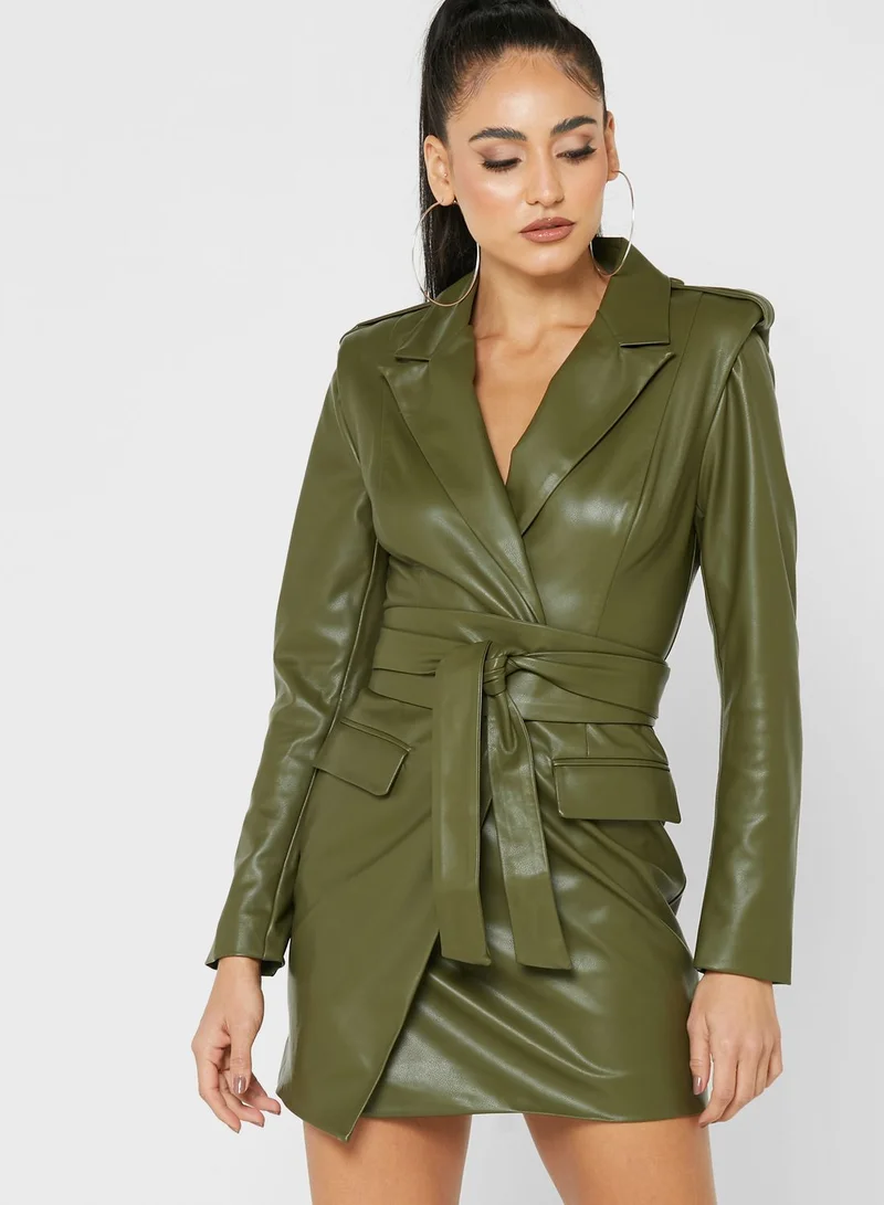 lavish alice Belted Blazer Dress