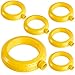 Irenare 6 Pcs Plastic Circle Ring Sprinkler 30 Feet Watering Coverage Water Sprinkler for Lawn Yard Grass Yellow Round - Image 2