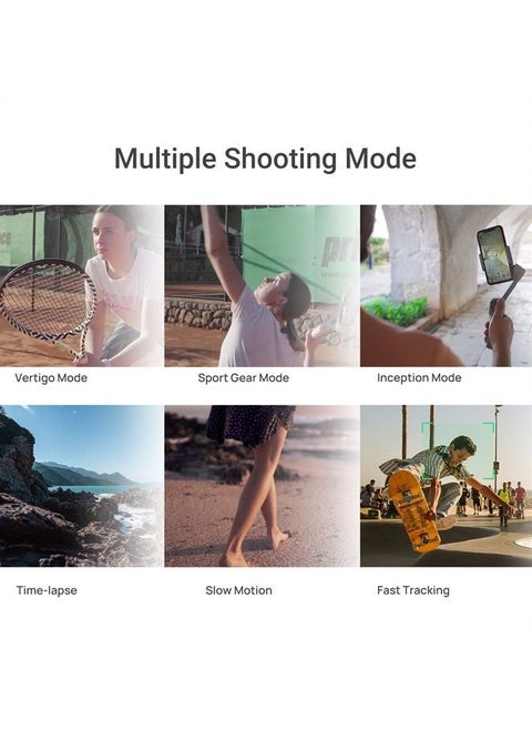 Mini-MX Gimbal Stabilizer 3 Axis All-in-one Foldable Handheld Gimbal Compatible with iPhone&Android for Travel Vlog Live Youtuber Smart Gesture Control