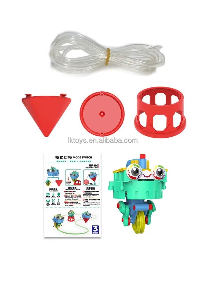 TOY GARDEN Robot Unicycle Toy with Built-in Gyroscope – DIY Balance-Bot Kit for Kids Age 8+, Interactive Self-Balancing Robot with Customizable Expressions and Track Set  - Image 2