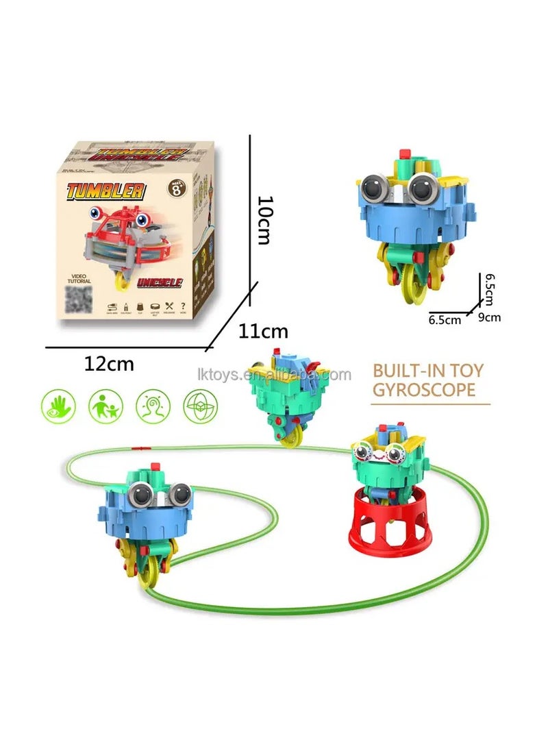 TOY GARDEN Robot Unicycle Toy with Built-in Gyroscope – DIY Balance-Bot Kit for Kids Age 8+, Interactive Self-Balancing Robot with Customizable Expressions and Track Set  - Image 3