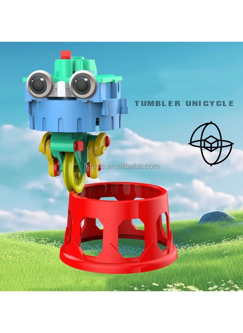 TOY GARDEN Robot Unicycle Toy with Built-in Gyroscope – DIY Balance-Bot Kit for Kids Age 8+, Interactive Self-Balancing Robot with Customizable Expressions and Track Set  - Image 5
